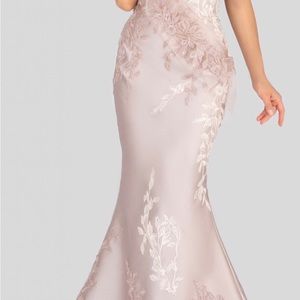 COPY - Terani couture gown size 4 color is champagne
